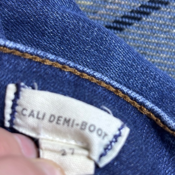 Madewell Cali demi boot jeans medium wash raw hem - Picture 3 of 12